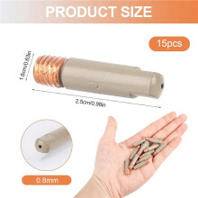 45-Teiliges Set Keramisch Beschichteter MIG-Schweißdüsen, 0,8 mm Spritzerfreie Düsen für Verbesserte Schweißleistung