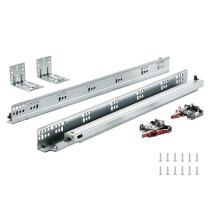 6 Pairs 21 Inch Heavy Duty Soft Close Drawer Slides, Full Extension Ball Bearing Cabinet Runners 100lbs Locking Steel Tracks