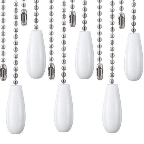 120 Pcs Ceiling Fan Pull Chains Wooden Pendant Pull Chain Extension for Ceiling Light Lamp Fan Chain 1