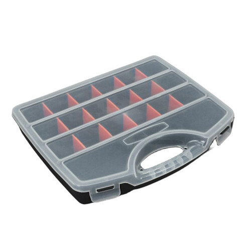 2X Portable Plastic Parts Box Screw Hardware Storage Box Material Compartment Boxes Electronic Component Tool Box 1