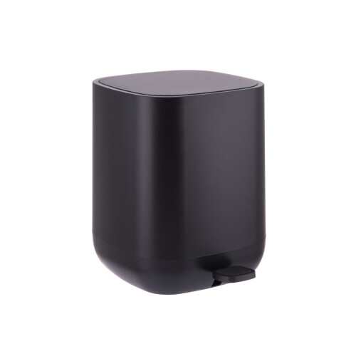 9L Square Pedal Bin, Plastic, Soft-Close Lid