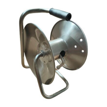 Wall-Mounted Stainless Steel Hose Reel with Crank