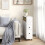 Movable bathroom cabinet with 2 pull-out drawers & brush holder for small spaces white 1