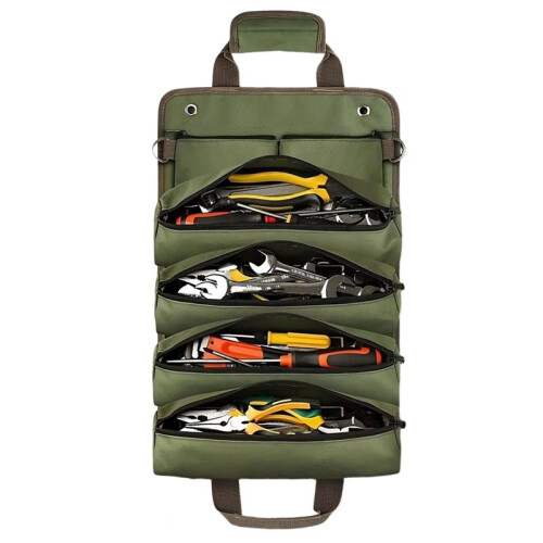 Tool Roll Organizer Multi-Pocket Tool Case Portable Tool Storage Heavy Duty Tool Bag DIY Tool Organizer