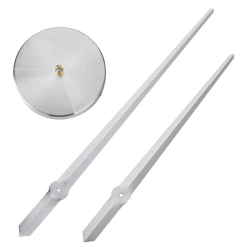 2X 3D Clock Hands,DIY Large Clock Movement Mechanism Needles,Wall Accessories Part Replacement,Silver 2