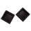 100mm X 100mm Plastic Ribbed Square End Caps Cover Tube Inserts 12 Pcs 2
