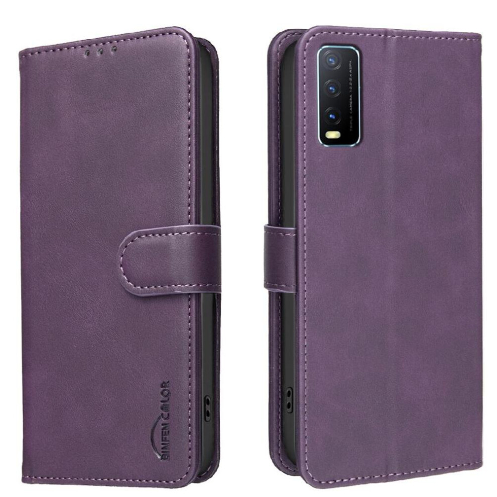 Phone Case For Vivo Y20 Rfid Blocking Protection Drop Protection All Round Shockproof Convenient Kickstand 764563347315