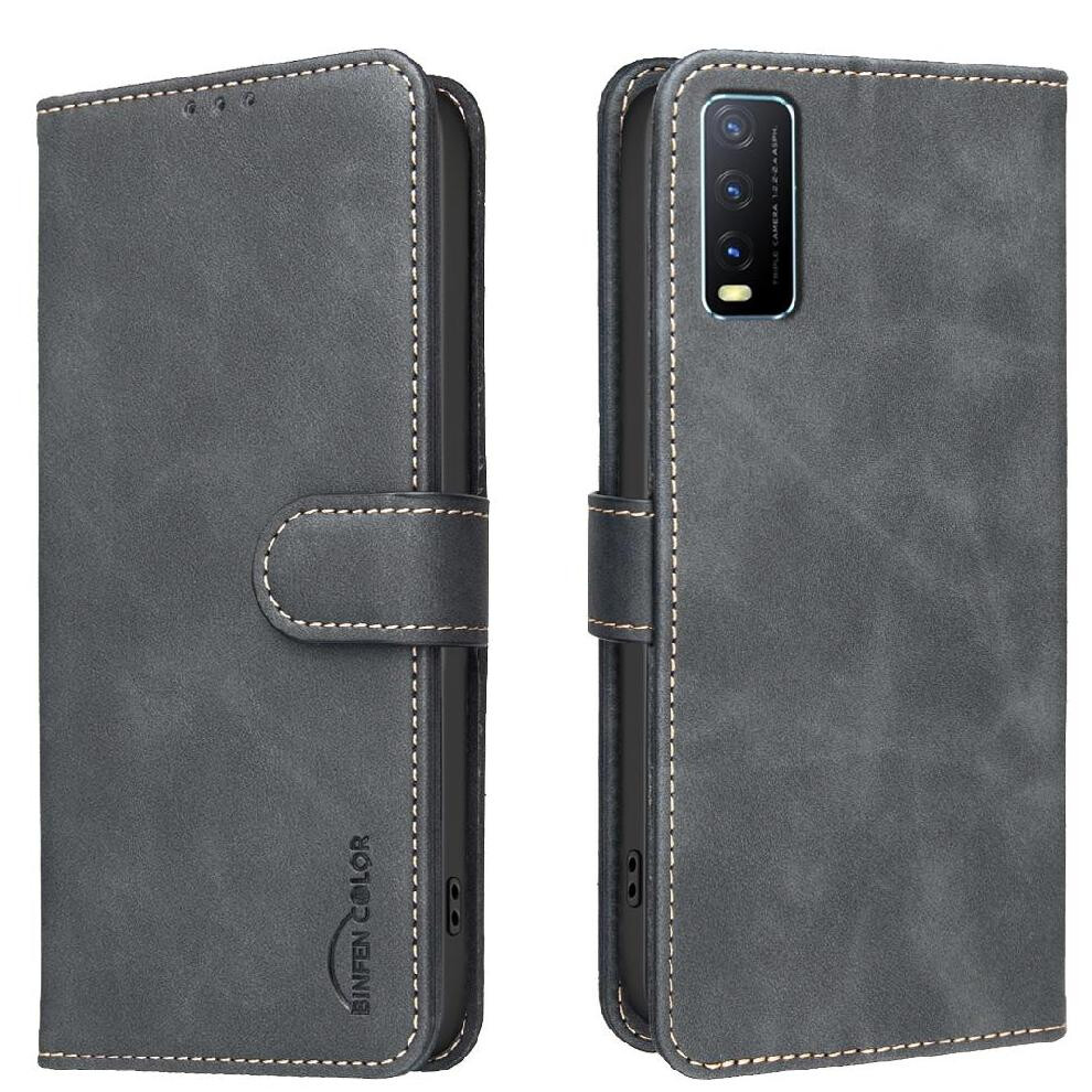 Phone Case For Vivo Y20 Rfid Blocking Protection Drop Protection All Round Shockproof Convenient Kickstand 764563347278