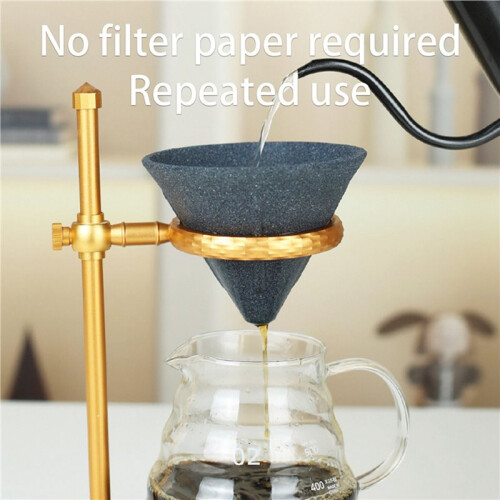 2X Microporous Ceramic Coffee Filter,Coffee Drip Cup, No Need for Filter Paper, Reusable Suitable for Tea and Coffee 2