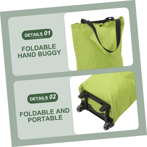 Rolling Shopping Trolley Bag Foldable Design Large Capacity with Smooth Wheels and Ergonomic Handle 2
