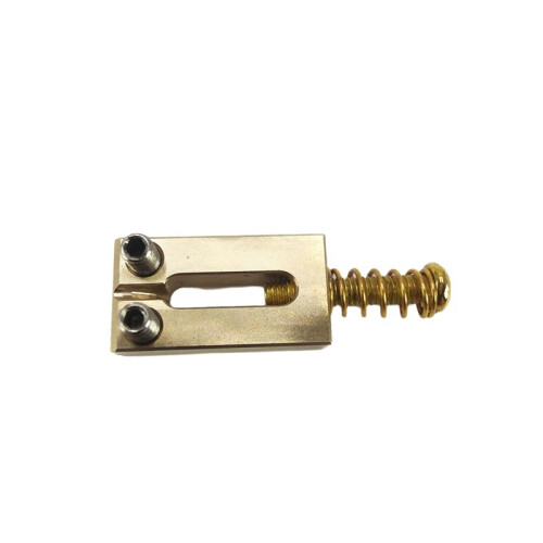 Elgitarr Tremolo Bridge Mässingsadlar 10,8MM Elgitarr Bridge String Sadel Gitarrdelar Guld 2