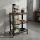 Kitchen Trolley, 3-Tier, Steel Frame, Wood Shelves 3