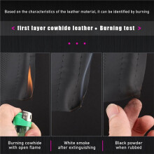 Leather Steering Wheel Cover, Stitchs Wrap, Breathable Car Steering Wheel Protector for Max Diameter 15 Inch,