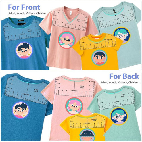 18Pcs Sublimation Accessories, Tshirt Ruler Guide Vinyl Alignment Tool, Heat Press Accessories, Sheet Non Stick