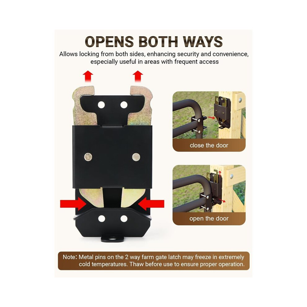 2 Way Farm Gate-, Heavy-Duty Fence Gate- With Self-Locking Nut, For Horse Corrals,Farms,Pastures, Ranches 6032923191118
