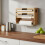 Wall-Mounted Bamboo Kitchen Roll & Foil Dispenser 3