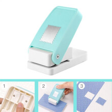 Postage Stamp Punch Lever Action Punch for Paper, Create Vintage Stamps for Scrapbooking DIY Rectangular