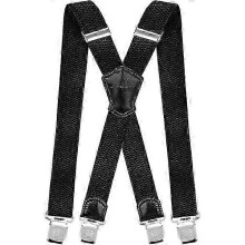 Bretelles avec clips métalliques ultra-résistants, larges de 4 cm, robustes, taille unique convenant aux hommes et aux femmes, ajustabl