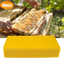 10 fogli di cera d'api pura per favi - Per apicoltura e produzione di candele, 13,3x9 cm, fogli per arnia italiana_M
