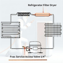 Refrigerator Filter Dryer with Access/Service Valve,Copper Welding Rod,3-in-1 Tool Kit Hvac for Air Conditioner Repair
