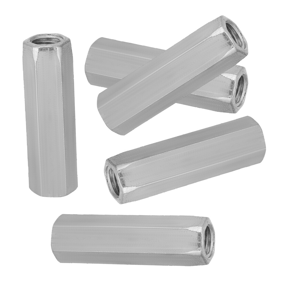 Zinc Plated Steel Hex Nut M10x40/50 Long Thread Durable Fasteners 5Pcs 6901393766419
