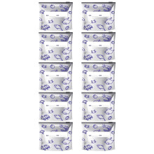 Pack of 10 Reusable Aluminum Foil Food Storage Bags with Leak Proof Zipper Seal for Kitchen and Travel
