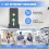 2-Way Intercom for Home, Wireless Intercom System for House with Volume and Ringtones Adjustment Rechargeable 3 Pack B 8