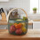 Round Metal Wire Storage Basket with Handle 2