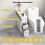 Movable bathroom cabinet with 2 pull-out drawers & brush holder for small spaces white 4