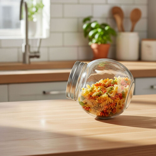 Set mit 5 Glas-Leckerlidosen, 650 ml, luftdicht verschlossen 2