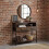 Industrial Console Table with Drawers and Shelves 5
