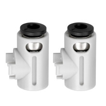 2 Pack A1mini Feed Pipe Connector, PTFE Tube Connector for A1mini 3D Printer - Upgraded Ceramic Guide Ring