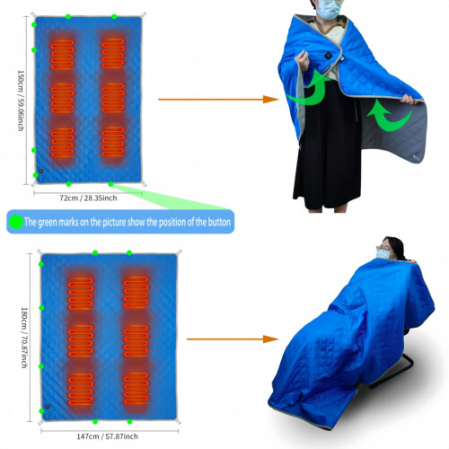 Black Friday : Ultimate Warming Solution - Waterproof Electric Heat Pad with Fleece Lining (CE Certified)_M 1