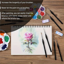 17Pcs Miniature Model Paint Brushes Set for Art, Models, Watercolour, Oil, Acrylic