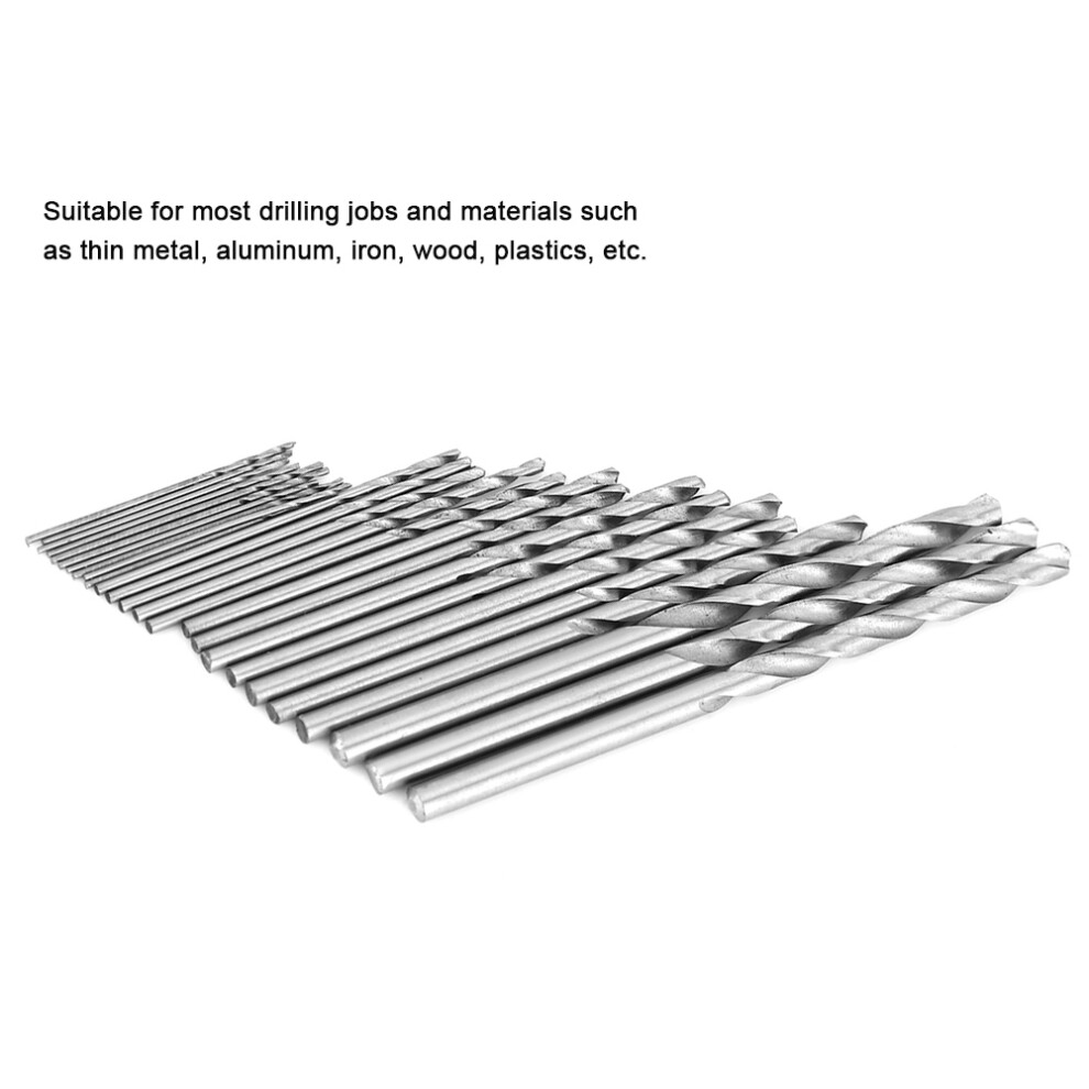 HSS Twist Drill Bits 16pk 0.8-1.5mm