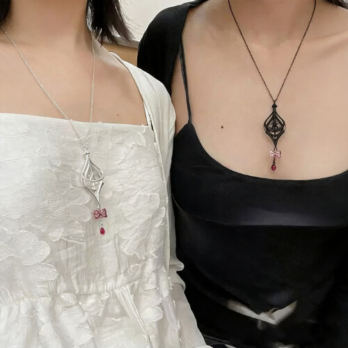 Modieuze Forward Hexagram-ketting met geometrische hanger-Zilver 2