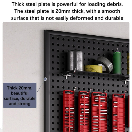 Pegboard Wall Organizer Metal Pegboard Panel for Garage and Workshop HeavyDuty Wall Storage 2