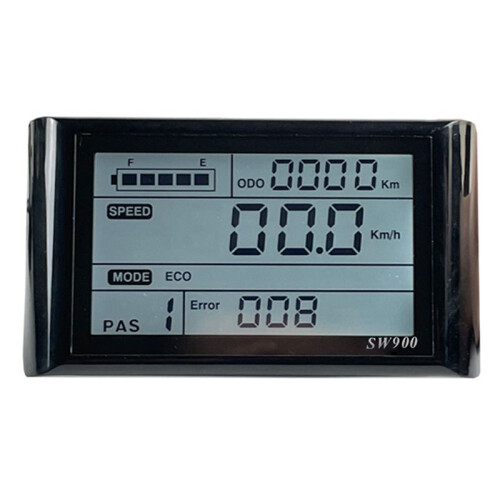 Ebike SW900 LCD Display Control Electric Bicycle Speed Meter Waterproof Plug Record Instrument Control/Setting 24-72V 1