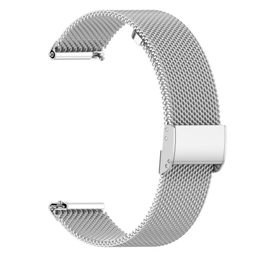 Stainless Steel Mesh Loop Replacement Band with Double Lock Clasp Quick Release Silver for Garmin Venu X1