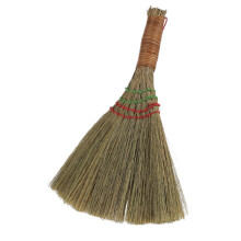 Hand Broom Made from Natural Miscanthus, Handwoven Whisk Broom for Household Cleaning, Dust and Pet Hair Removal