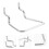 5pcs Heavy Duty Pegboard Hooks for Garage Tool Organizer Durable Iron Easy Installation 2