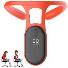 Smart Posture Corrector with Vibration Sensor, Ergonomic Back Trainer Device for Office and Home (Orange)