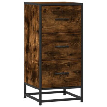 Buffet - HELLOSHOP26 - 35,5 x 35 x 76 cm - Madeira de engenharia - 3 gavetas - 1 porta