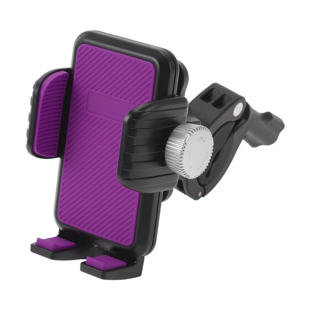 Motorcycle Phone Mount With AntiâVibration Secure Grip, Adjustable Handlebar Fit For 4.7'7.2' Smartphones Purple 9073542190578