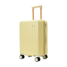 24 Inch ABS PC Hardside Spinner Luggage with 360 Wheels, Lightweight Hard Shell Suitcase, Yellow