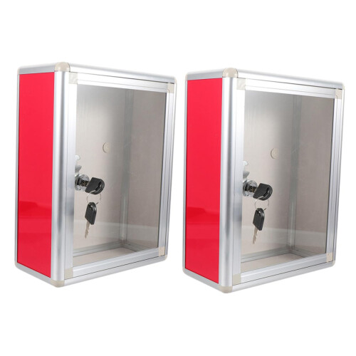 2pcs Wall Mounted Mailbox with Lock, Durable Metal Locking Mailbox for Office and Home