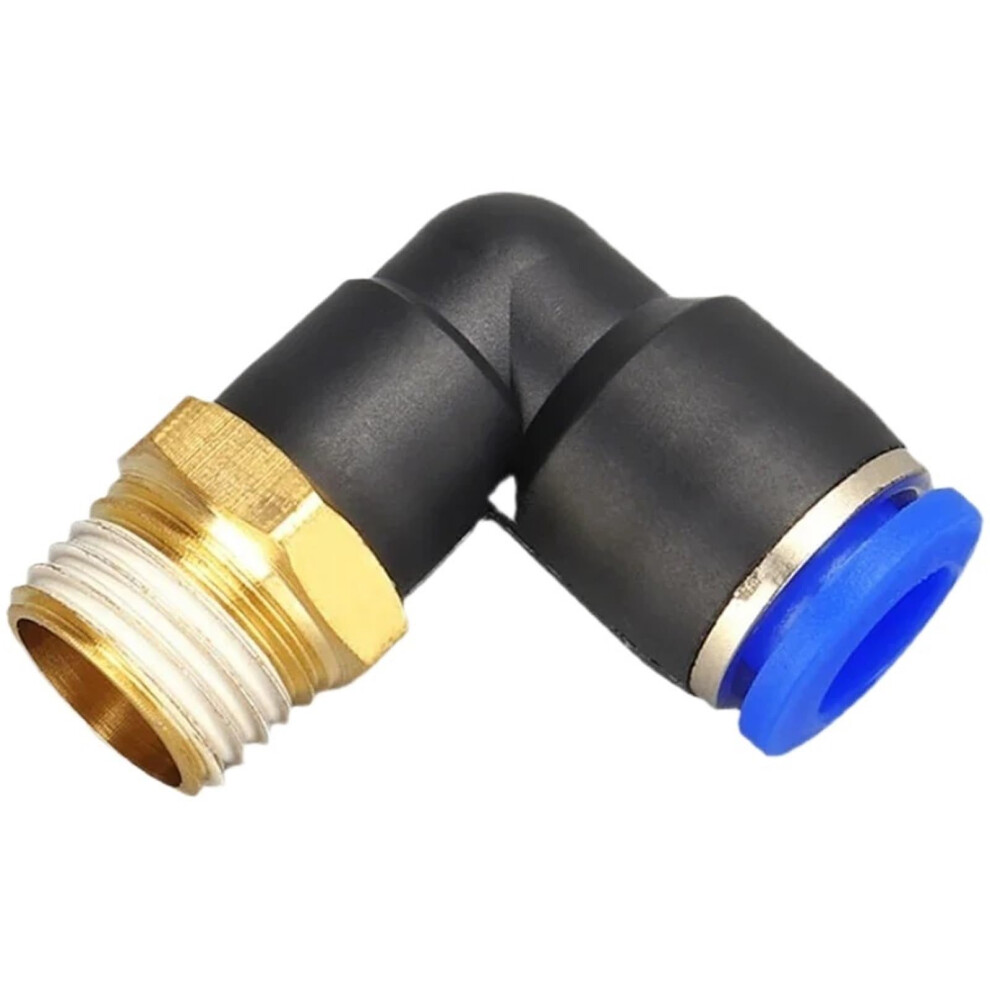 100Pcs Pneumatic Air Fittings Pl1001 Quick Connect Couplers 10Mm 1/4 Inch Brass Elbow Connectors 9045646680774