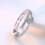 Dww - A women's white diamond ring (white copper plated with platinum), with adjustable opening 2