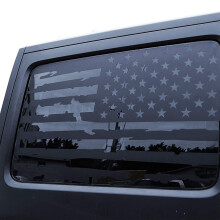 Hardtop Window USA Distressed Flag Decals American Flag Stickers for 2011-2017 JK 4 Door, 2 Pair