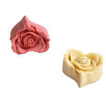 2X Rosen-Herz-Kerzen-Silikonform zum Selbermachen, Blumen-Förmige Kerzenherstellung, Seife, Harzform, Basteln, Valentinstagsgeschenke für Freundin